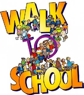 Image result for walk to school week clipart